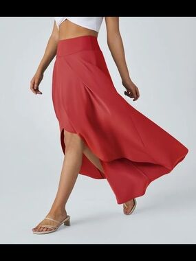 Halara Breezeful™ High Waisted High Low Ruffle 2-in-1 Flowy Quick Dry Maxi Skirt